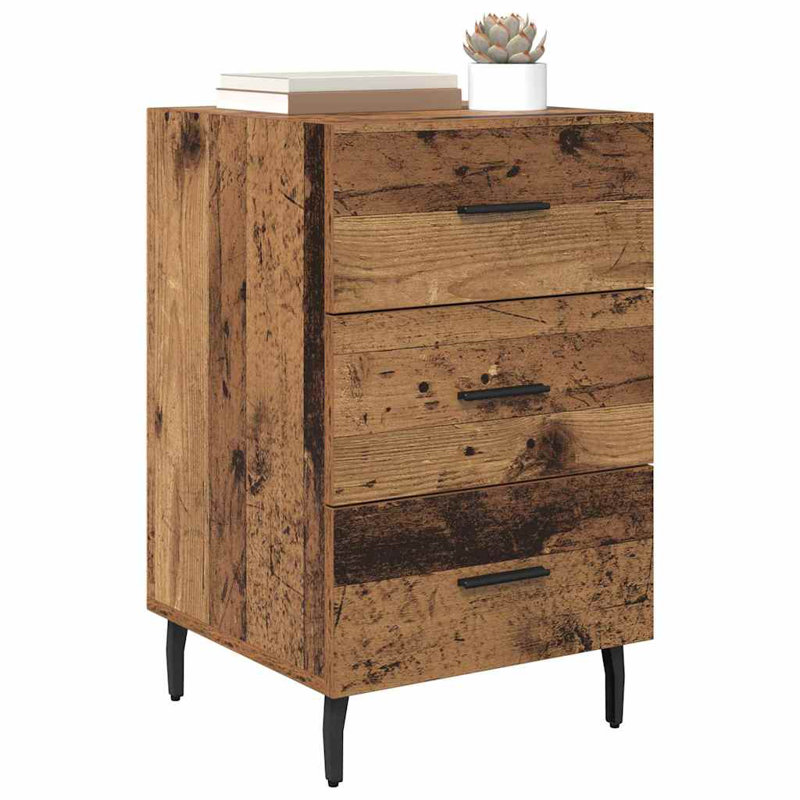 40cm W Manufactured Wood Bedside Table, Old Wood
