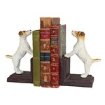 Jack Russell Terrier Dog Cast Iron Bookends