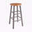 Casey Four Leg Counter Stool in Teak and Gray, 24.25'' H X 12.85'' W X 12.79'' D  (Set of 2)-1164245306