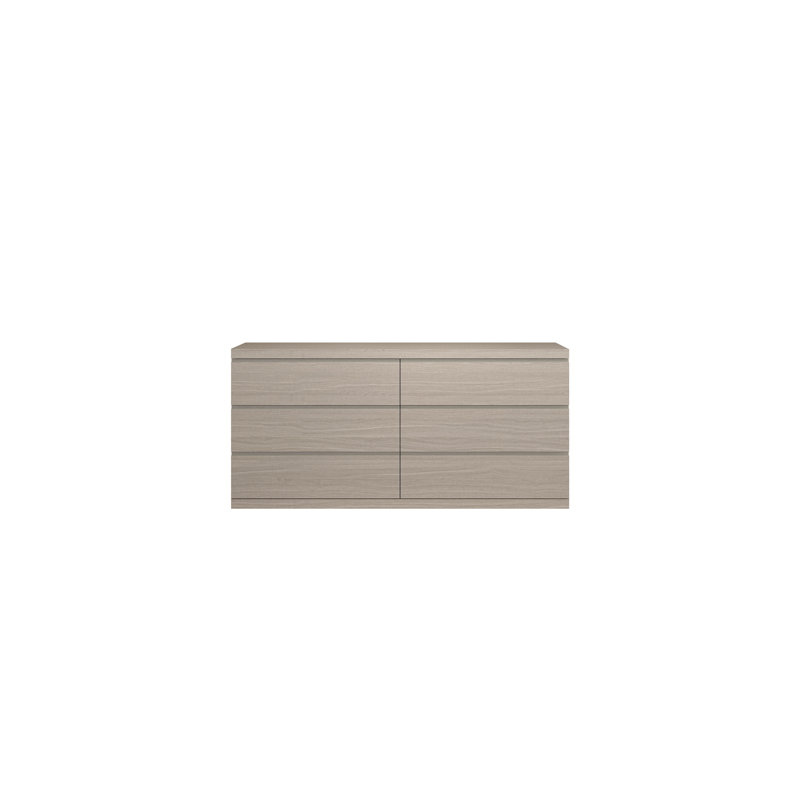 Commode double 6 tiroirs Mayberry, Beige