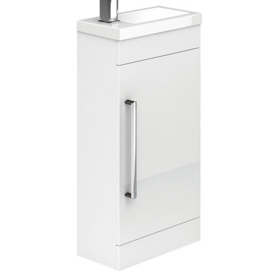 395mm Single Bathroom Vanity with Integrated Ceramic Basin