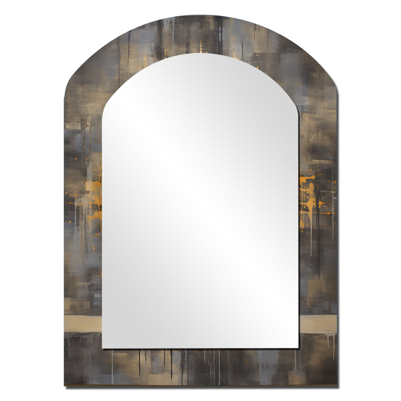 Miroir mural doré, 34 po x 25 po