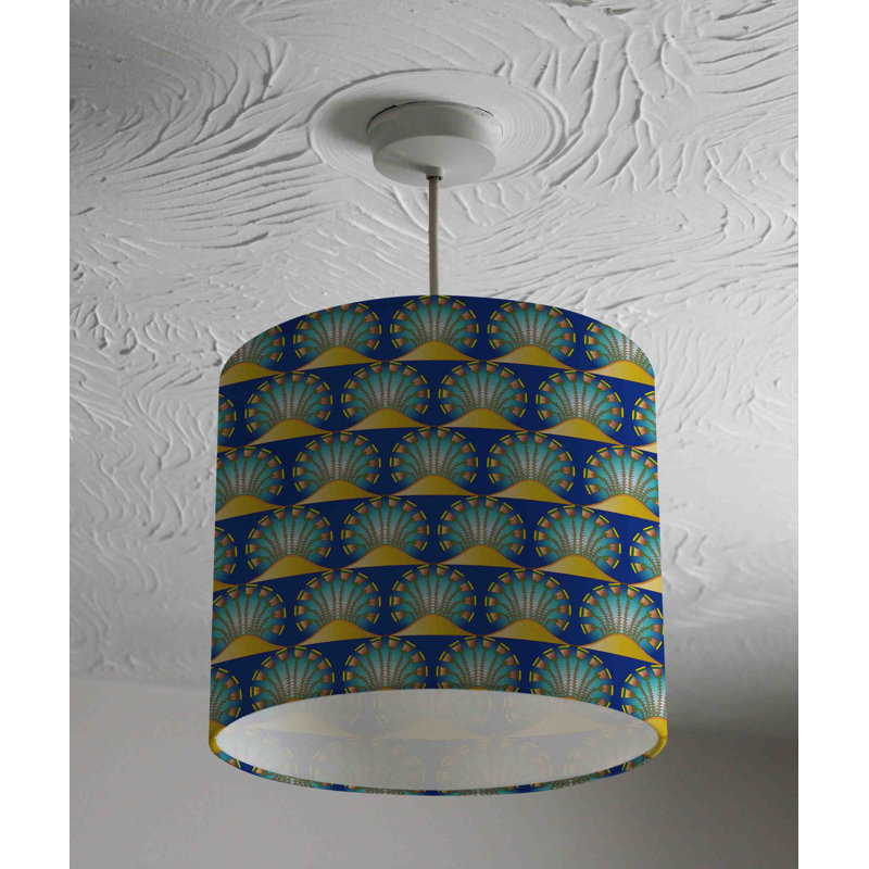 Egyptian 22cm H Cotton Drum Pendant Shade ( Uno )