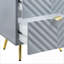 Table de chevet 2 tiroirs Gaines Grey