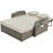 Rober Wicker Rattan Double Chaise Lounge, 2-Person Reclining Daybed with Adjustable Back and Cushions, Free Furniture Protection Cover-2037676840