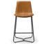 Tabouret de comptoir rembourré avec cadre en métal 26 po Tewksbury-631119304