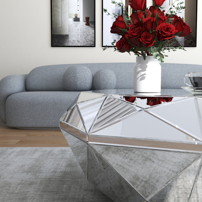 Hasbrouck Solid Mirrored Coffee Table