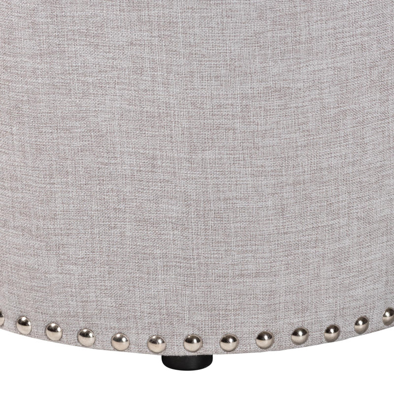 Repose-pieds standard rond de 13,78 po Amann, Gris clair