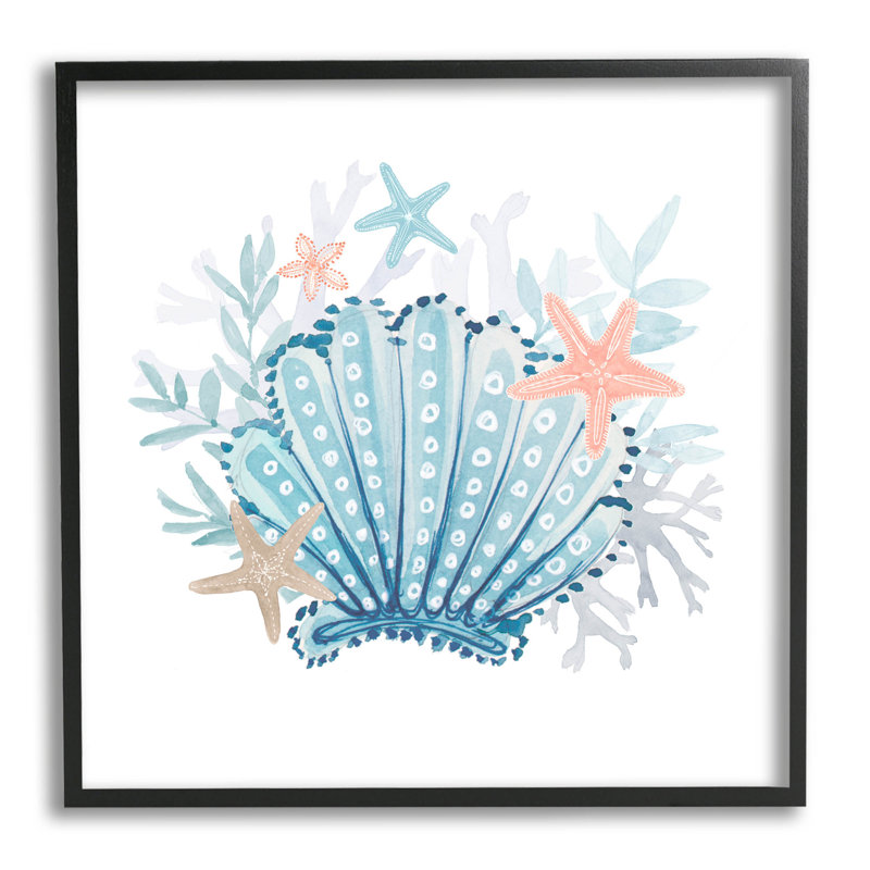Art de giclée maritime à clapet maritime par Lanie Loreth, H 24 po x l 24 po x P 1,5 po, Giclée encadrée noir minuit