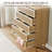 5-Drawer Rattan Dresser, Modern Wooden Chest with Deep Storage Drawers for Bedroom, Living Room or Hallway – Ivory-1180299899