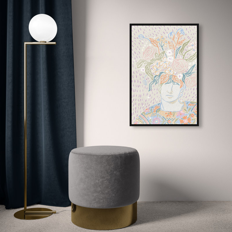 Flourishing Print by Oliver Gal, 31"H x 21"W, Black Floater Frame