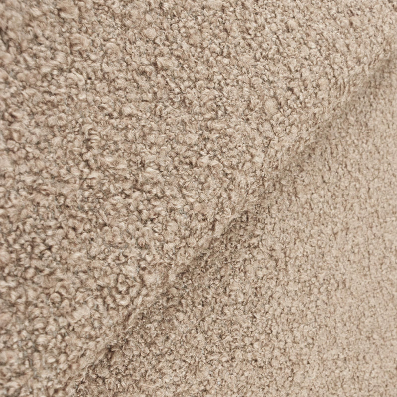 Lit plateforme Daphne, Grand, Tissu bouclé chameau moelleux