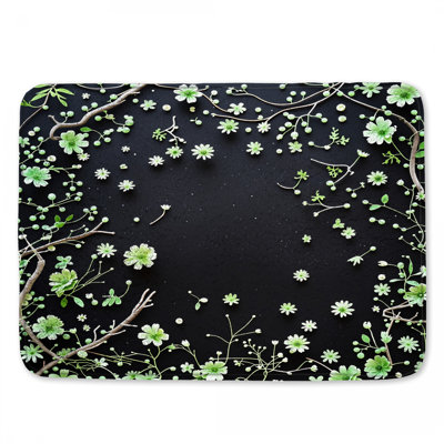 Tapis de bain floral