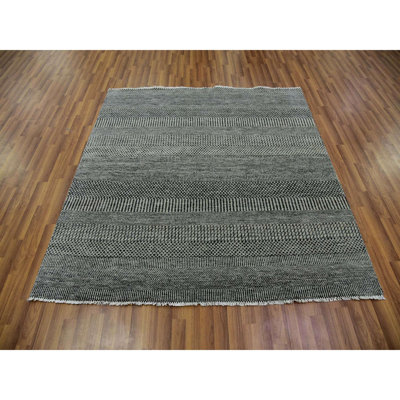 Kamarrion One-of-a-Kind 5'10" New Age Square Wool Area Rug Gray