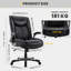 181kg Capacity  Ergonomic PU Leather Office Chair, Adjustable Lumbar Support & Flip-Up Arms-885265490