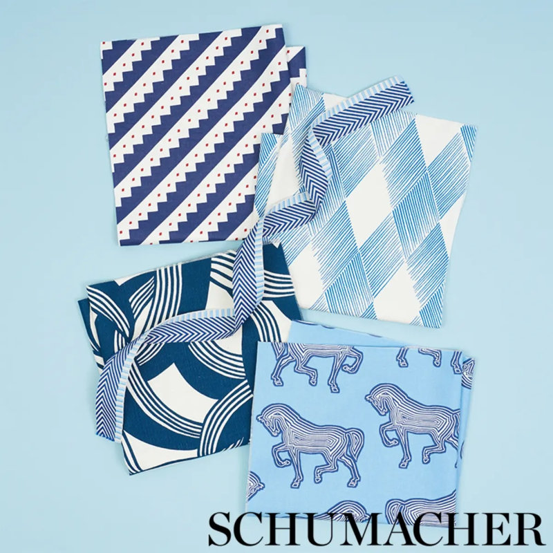 Chevron Twill Tape, Blue
