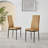Lenworth Modern Black Metal and Glass Dining Table Set with 6 Upholstered Dining Chairs-1096438498
