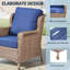 Ensemble de chaises d'extérieur 5 pièces avec table d'appoint et repose-pieds-129230242