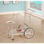 Chariot de service à 3 niveaux avec roulettes Reia Chrome
