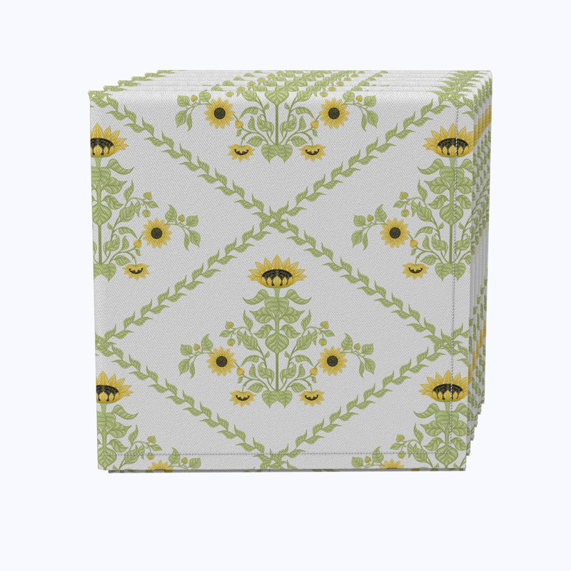 Cotton Floral Square Napkin