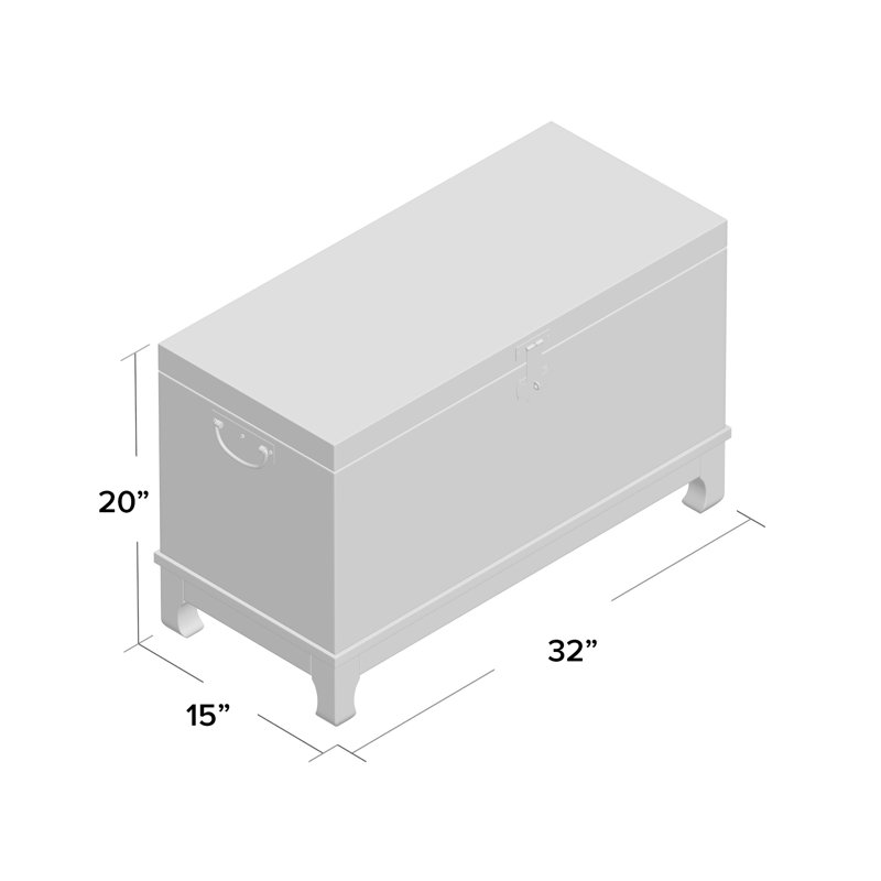 Table basse avec rangement Farnham, Shady White