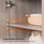 Console, armoire de rangement avec tablette réglable, buffet en bois d'ingénierie