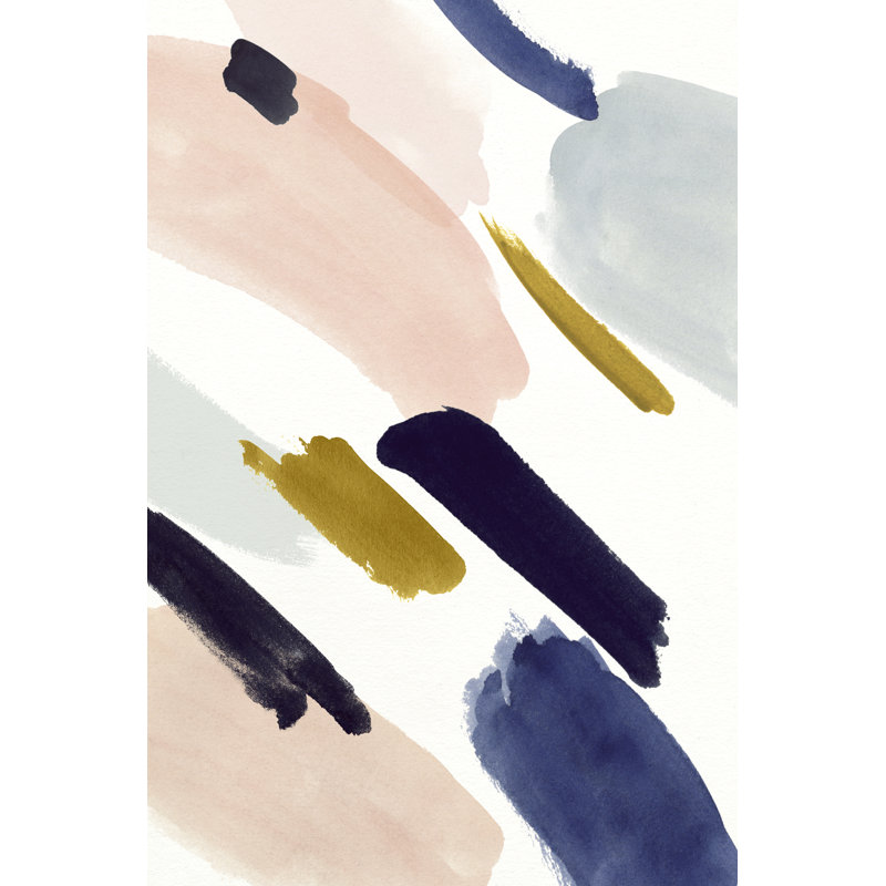 Brushmarks I by Victoria Borges - Wrapped Canvas Painting, 91cm H x 61cm W