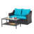 Structure noire / Coussin bleu est en rupture de stock