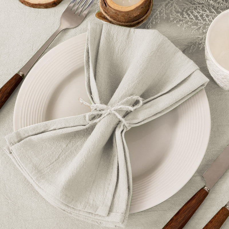 100% Cotton Square Napkin (Set Of 4), White