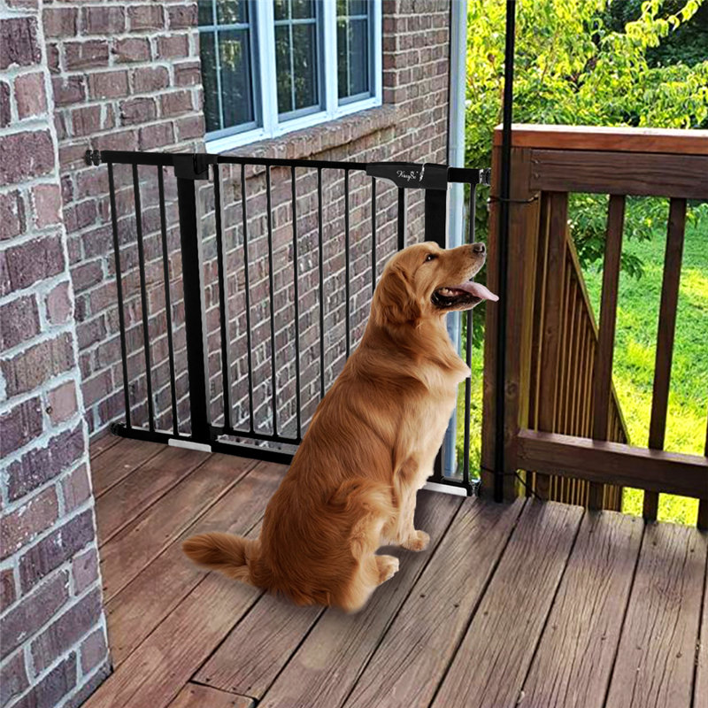 Pressure Mounted Short Pet Gate For Stairs Dog Steps Strong Dog
