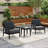Brano Teak Outdoor Two-person Patio Set With Cushions And Side Table-1478558610-1478558614
