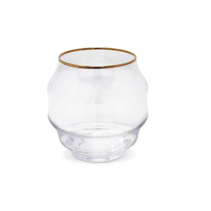 DOF Glasses Unique Shaped And Gold Rim