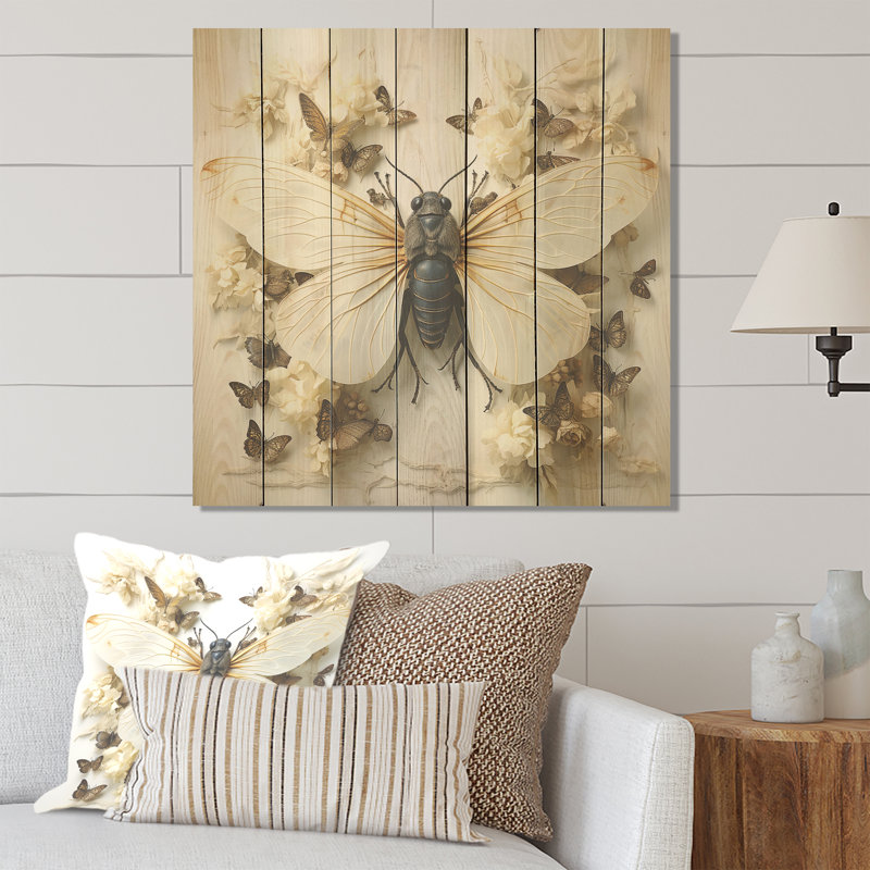 Captivating Moths Insect II - Insectes et insectes sur bois, H 25 po x l 25 po