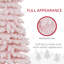 Arbre de Noël artificiel 7 pi avec branches réalistes rose