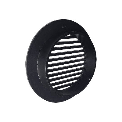 7.5" Modern Linear Air Vent Grille, 6" Round, Cast Aluminum, VR109