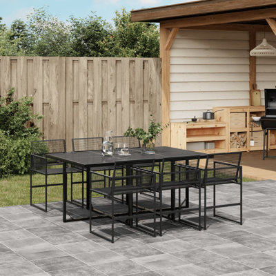 Rectangular 7 - Piece 6 - Person 165Cm L Outdoor Table Set