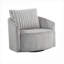 Fauteuil pivotant en chenille gris froid pour le salon