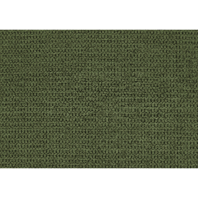 Chaise d'appoint, H 33 po, rembourrée, salon, chambre à coucher, tissu vert, pieds en bois de noyer massif, style Mid-Century, moderne