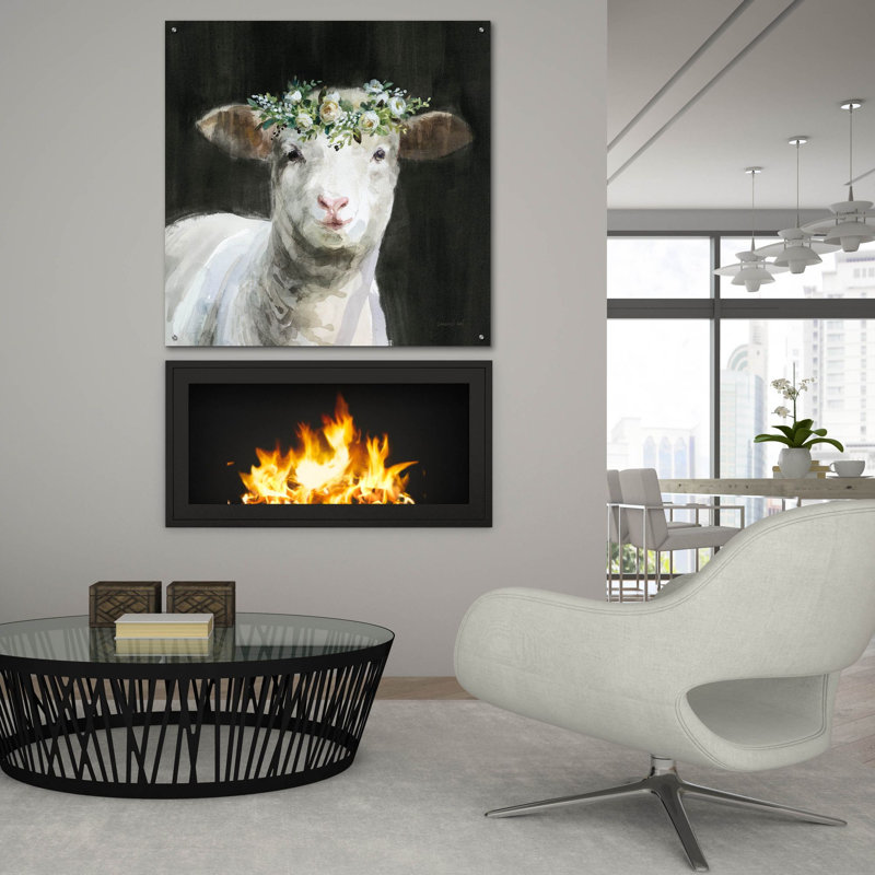  «Barnyard Whimsy 2» par Danhui Nai, art mural en verre acrylique, H 36 po x l 36 po x P 0,2 po