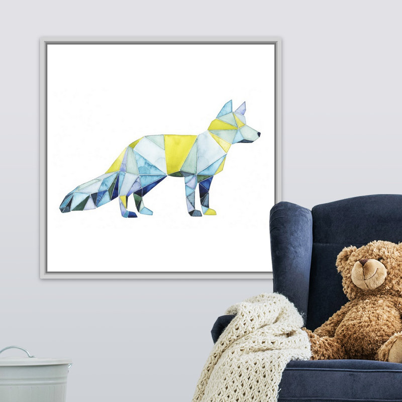 Art sur toile Cartaya Geo Animal IV, H 24 po x l 24 po x P 1,75 po, Cadre flottant blanc