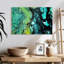 Avery abstrait noir et vert-107689330
