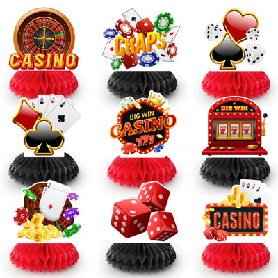 Centres de table en nid d'abeille 9 pièces de casino