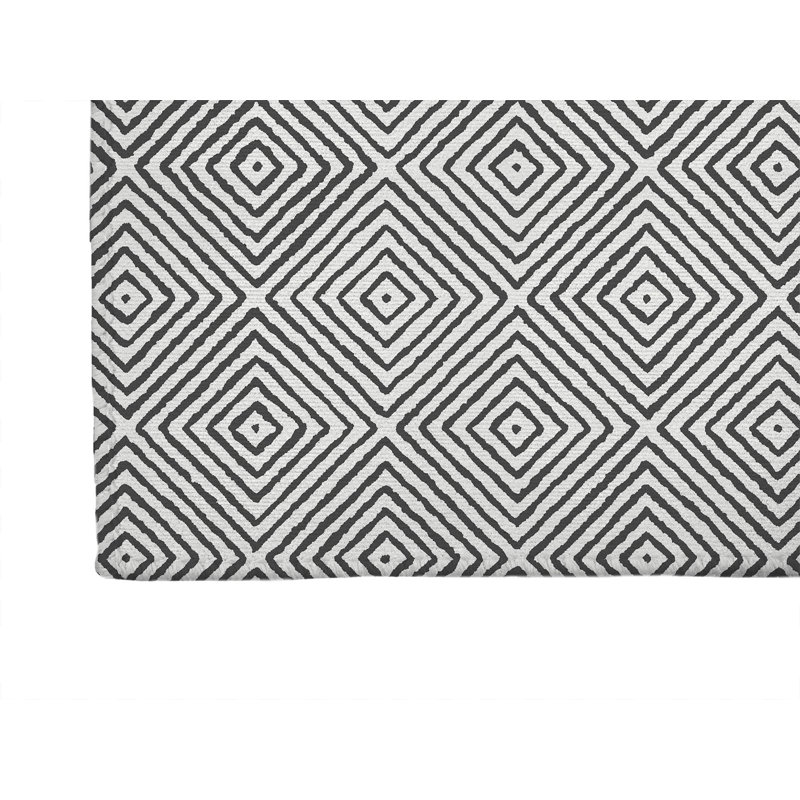 Tapis d'extérieur antidérapant Ikat, Tapis de couloir 2 pi 6 po x 8 pi
