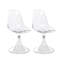 Set of 2 Dining Chairs CLARKSVILLE Transparent