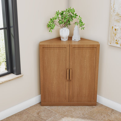 Buffet décoratif d'angle peu encombrant avec tablette réglable Lula