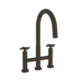 East Linear Pull Down Kitchen Bridge Faucet