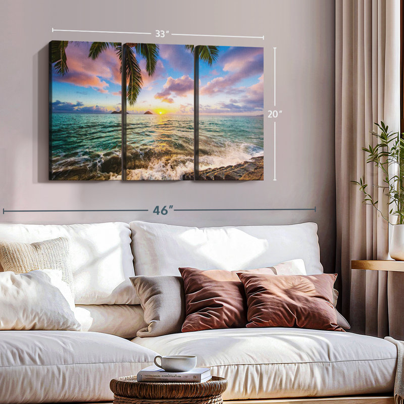 «Lanikai Beach» sur toile, H 20 po x l 33 po