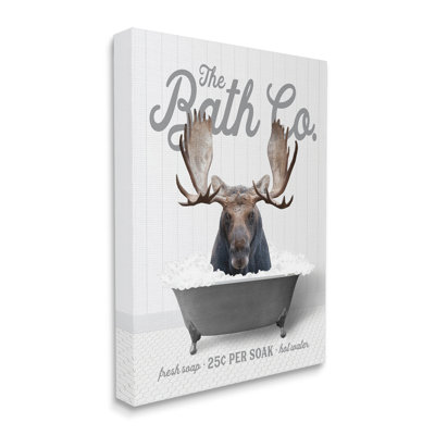 " Moose In Bubble Bath "