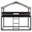 Twin Over Twin Wood Bunk Bed With Tent, Espresso