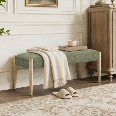 42'' W Modern Upholstered chenille Bench
